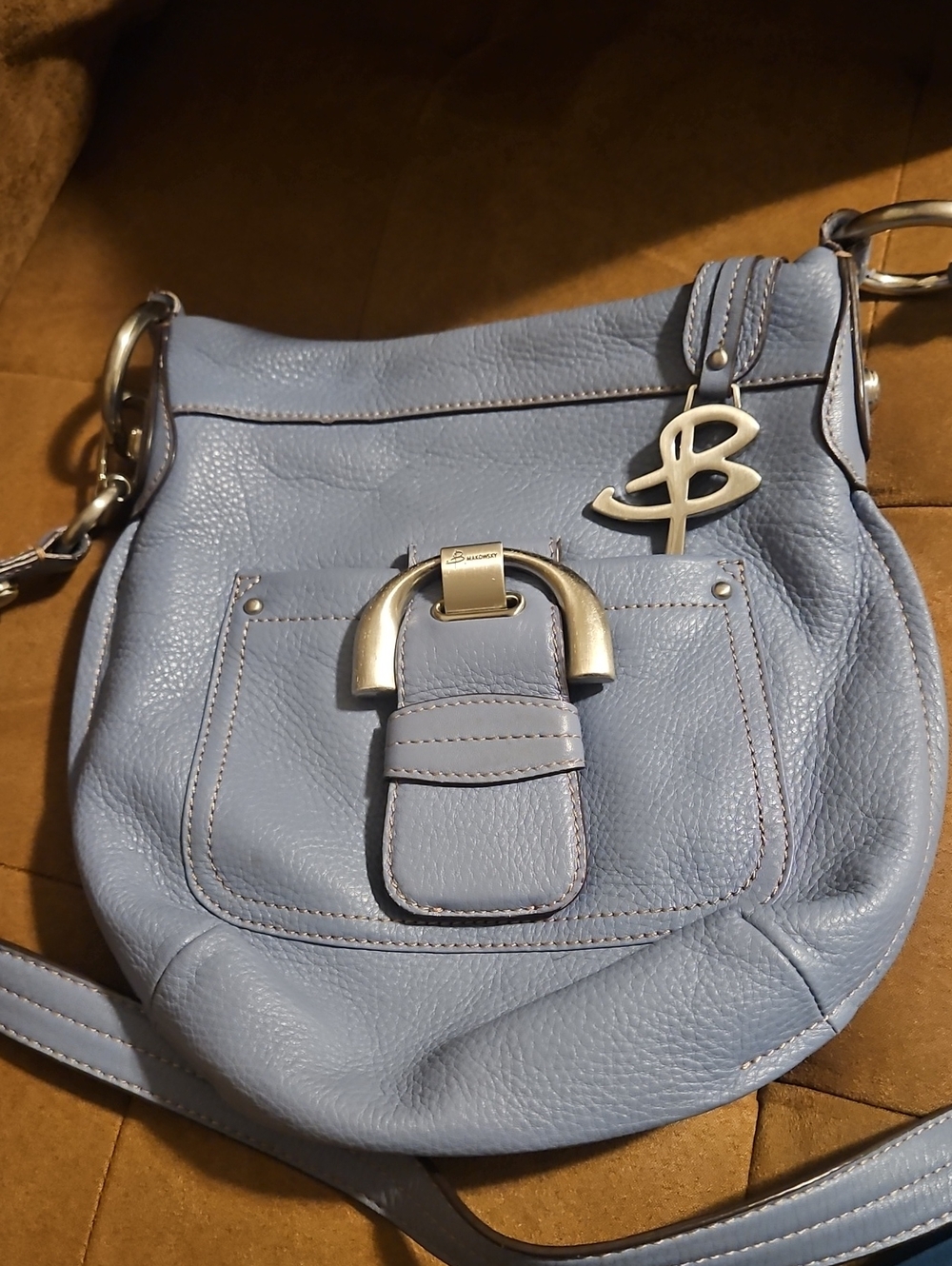 B. Makowsky Crossbody / Messenger Bag Periwinkle Blue